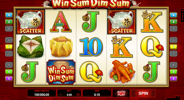 Win Sum Dim Sum slot, nouvelle spécialité Microgaming
